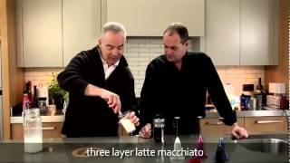 aerolatte  milk frother makes three layer caffè latte macchiato [upl. by Ludwigg]