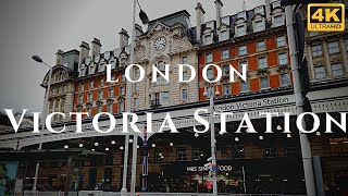 London Victoria Station Walk Through England 4K [upl. by Atinek]