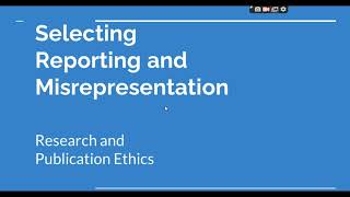 Selective Reporting and Misrepresentation of data Research and Publication ethics Phd coursework [upl. by Modesta]