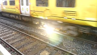 Merseyrail 507 009 making arcs at Birkdale station [upl. by Narmak]