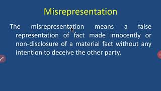 Misrepresentation [upl. by Amar]